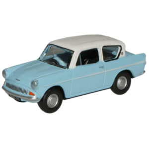 76105007 Oxford Diecast – Ford Anglia – Light Blue and Ermine White