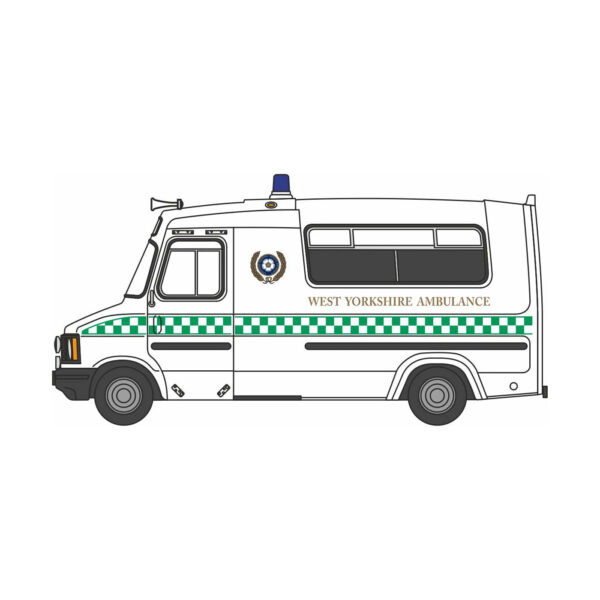 76HAN004 Oxford Diecast - Bedford CF Hanlon Ambulance - West Yorks Ambulance Service 76HAN004 Oxford Diecast - Bedford CF Hanlon Ambulance - West Yorks Ambulance Service