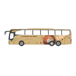 76MT002 Oxford Diecast - Mercedes Tourismo 3 Axle - A. Lyles & Son