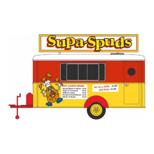 76TR021 Oxford Diecast - Mobile Trailer - Supa Spuds