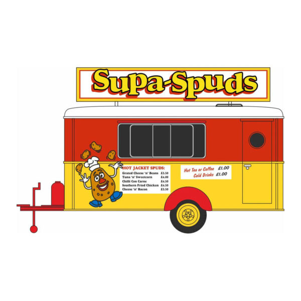 76TR021 Oxford Diecast - Mobile Trailer - Supa Spuds