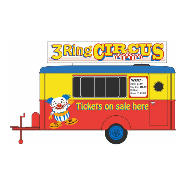 76TR022 Oxford Diecast - Mobile Trailer - Circus Booking Office 76TR022 Oxford Diecast - Mobile Trailer - Circus Booking Office