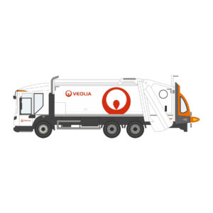 NDE002 Oxford Diecast - Dennis Eagle Refuse Truck - Veolia NDE002 Oxford Diecast - Dennis Eagle Refuse Truck - Veolia
