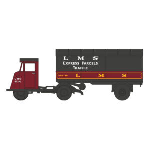 NMH019 Oxford Diecast - Scammell Mechanical Horse Van Trailer - LMS (N-Gauge)