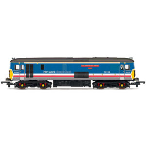 r30432txs-railroad-network-south-east-class-73 R30432TXS Hornby RailRoad Plus: Class 73 - GBRf Network South East - 73128 'Kent & East Sussex Railway' (DCC Sound Fitted)