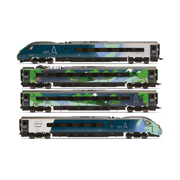 R30444 Hornby Avanti West Coast Class 390 COP26 Livery 4 Car Train Pack R30444 Hornby Avanti West Coast Class 390 COP26 Livery 4 Car Train Pack