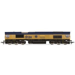 r30461 R30461 Hornby RailRoad: GB Railfreight - Class 66 - 66301 ‘Drax Power Station 50’ - Gold Livery (Drax 50th Anniversary)