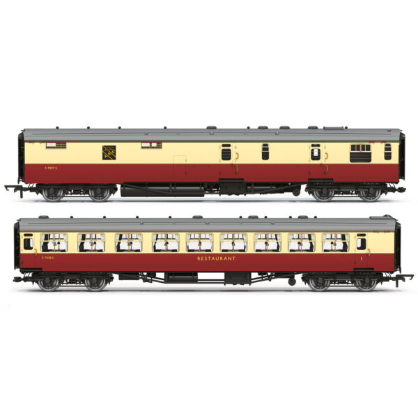 R40536 R40536 - Hornby BR Kitchen and Buttery car and Composite Restaurant Twin Pack At the Sign of the Three Plovers Hornby BR Kitchen and Buttery car & Composite Restaurant Twin Pack At the Sign of the Three Plovers