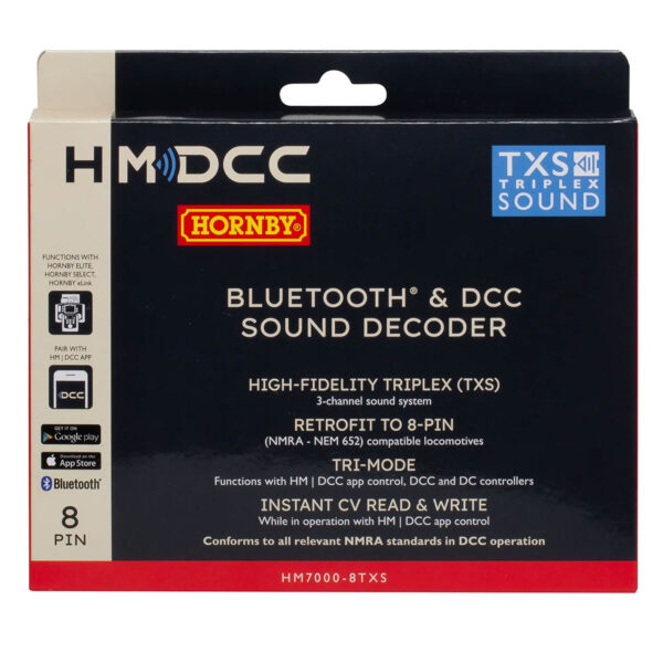R7336 Hornby HM7000-8TXS: Bluetooth® & DCC Sound Decoder (8-pin) Box